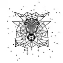 A tattoo of a constellation of stars in the shape of a zebra tattoo design idea