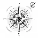 compass on arrow tattoo design idea