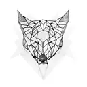 Polygon animal tattoo design idea