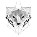 Polygon animal tattoo design idea