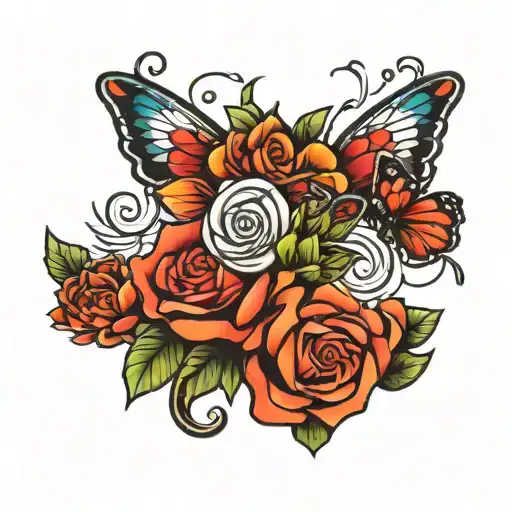 LOVE MOM tattoo design idea