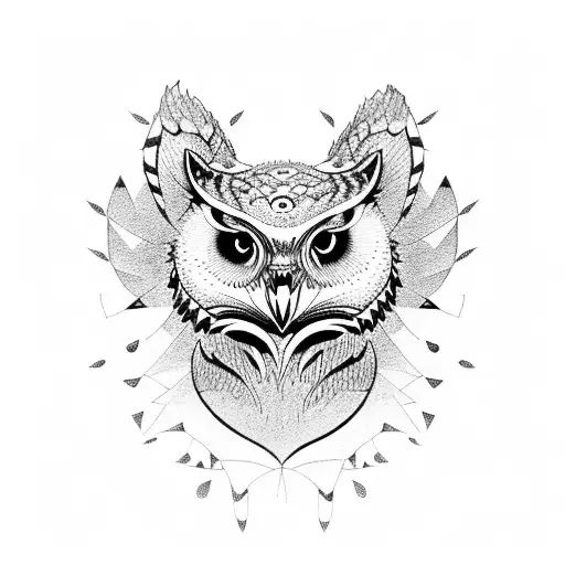 Owl moth otter Lizard Fox totem tattoo design idea