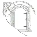 hobbit door open tattoo design idea