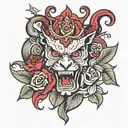 mufc red vil tattoo design idea