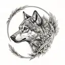 Valkyrie wolf tattoo design idea