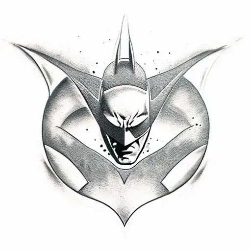 batman demonic logo for a back tattoo tattoo design idea