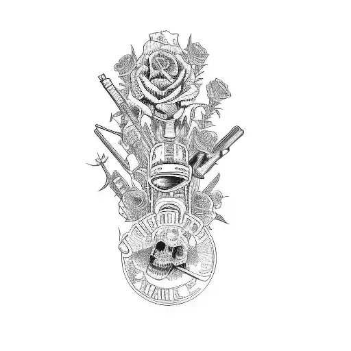 a group of people in a band Guns n' rOSES tattoo design idea