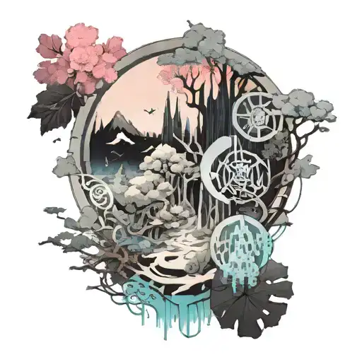 Porter Robinson World's album cover art tattoo design idea