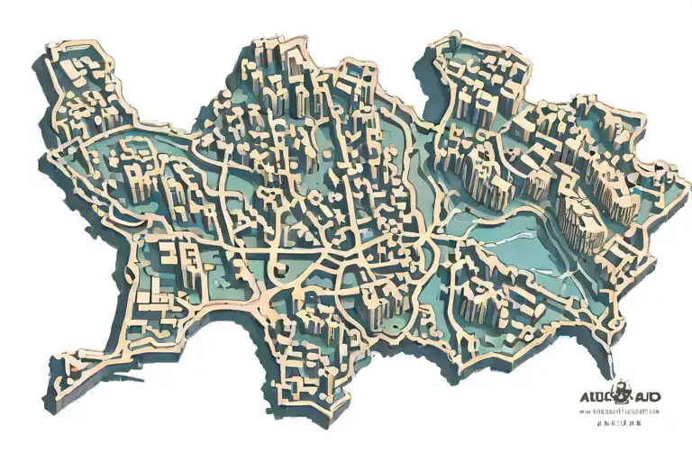 map of Ahmedabad tattoo design idea