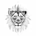 lion and Leo tattoo design idea