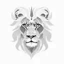 lion and Leo tattoo design idea