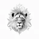 lion and Leo tattoo design idea