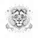 lion and Leo tattoo design idea