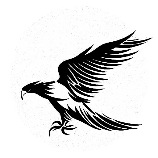 eagle and ponderosa pine tree tattoo design idea