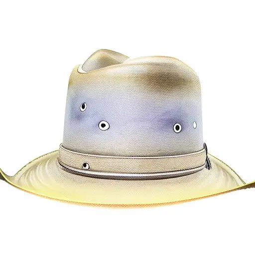 cowboy hat mustache tattoo design idea