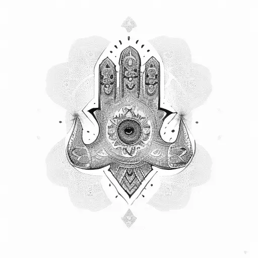 Hamsa Symbol tattoo design idea
