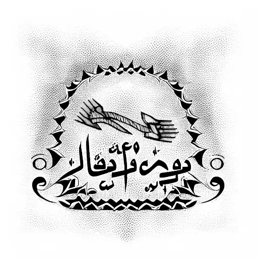 arabic word for patience tattoo design idea