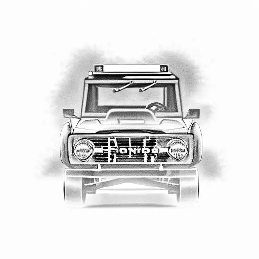Ford Bronco tattoo design idea