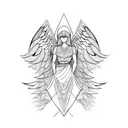 guardian angel tattoo design idea