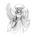 guardian angel tattoo design idea