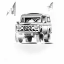 Ford Bronco tattoo design idea