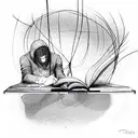 the invisible string book tattoo design idea