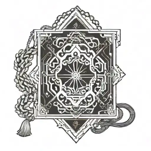 omamori ofuda protection talisman tattoo design idea