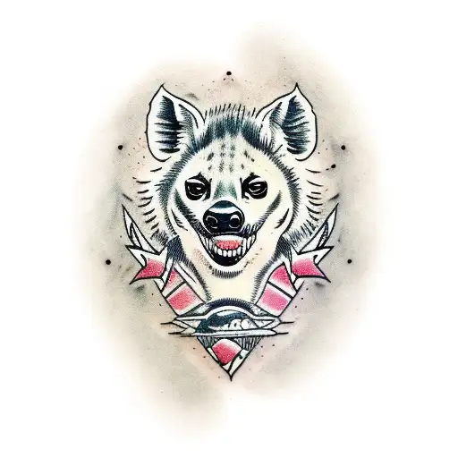 hyena tattoo design idea