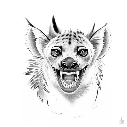 hyena tattoo design idea
