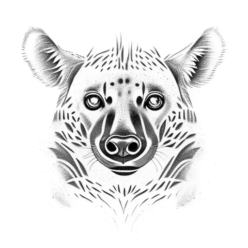 hyena tattoo design idea