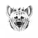 hyena tattoo design idea