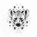 hyena tattoo design idea