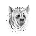 hyena tattoo design idea
