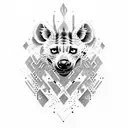 hyena tattoo design idea