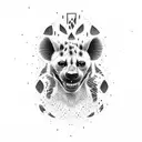 hyena tattoo design idea