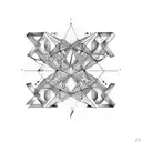 negative Virgo constellation  tattoo design idea