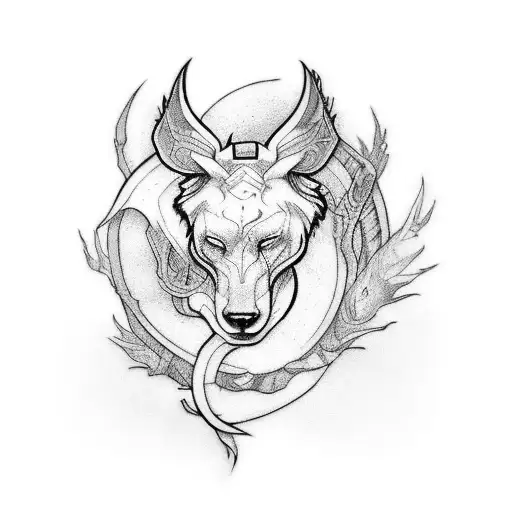 A tattoo design combining elements of your favorite movies and mythology, creating a unique and mysterious storytelling piece tattoo design idea