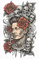 ADHD Mind Portrait tattoo design idea