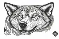 husky tattoo design idea