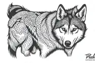 husky tattoo design idea