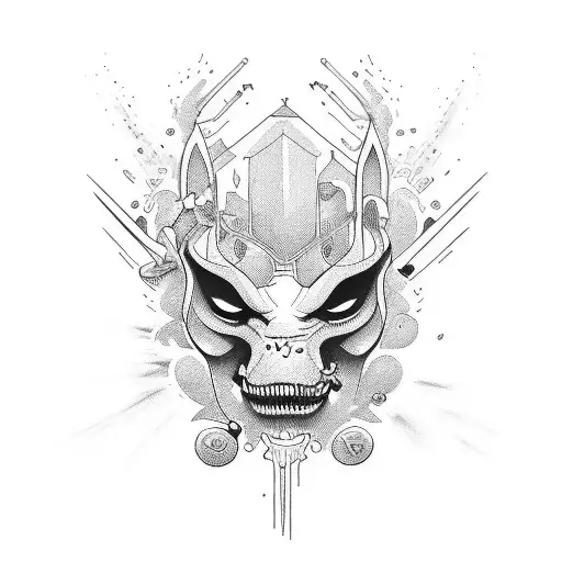 fight against depression and alcoholism tattoo design idea