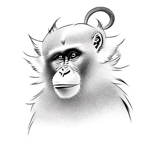 monkey tattoo design idea
