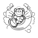 monkey tattoo design idea