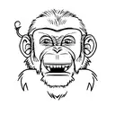 monkey tattoo design idea