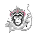 monkey tattoo design idea