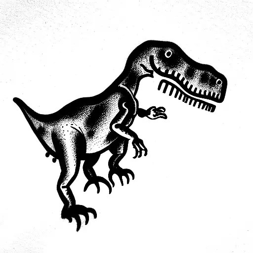 Dinosaur Gentleman tattoo design idea