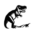 Dinosaur Gentleman tattoo design idea