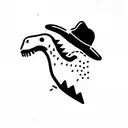 Dinosaur Gentleman tattoo design idea