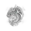 Aztec dragon tattoo design idea