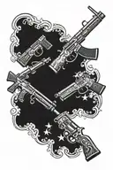 1776 guns tattoo design idea